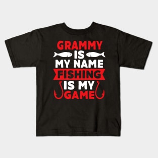 Gramps Is My Name Fishing Is My Game Kids T-Shirt